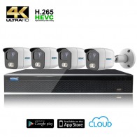 Kit Videosorveglianza Ultra AHD 4 telecamere 8 MPX (4K) / 5 MPX completo di disco 1000 GB