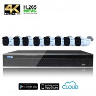 Kit Videosorveglianza Ultra AHD 8 Telecamere 8 MPX (4K) / 5 MPX con focale variabile motorizzata completo di disco 1000 GB