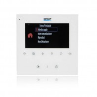 Monitor videocitofono 4 pollici bianco collegamento 2 fili